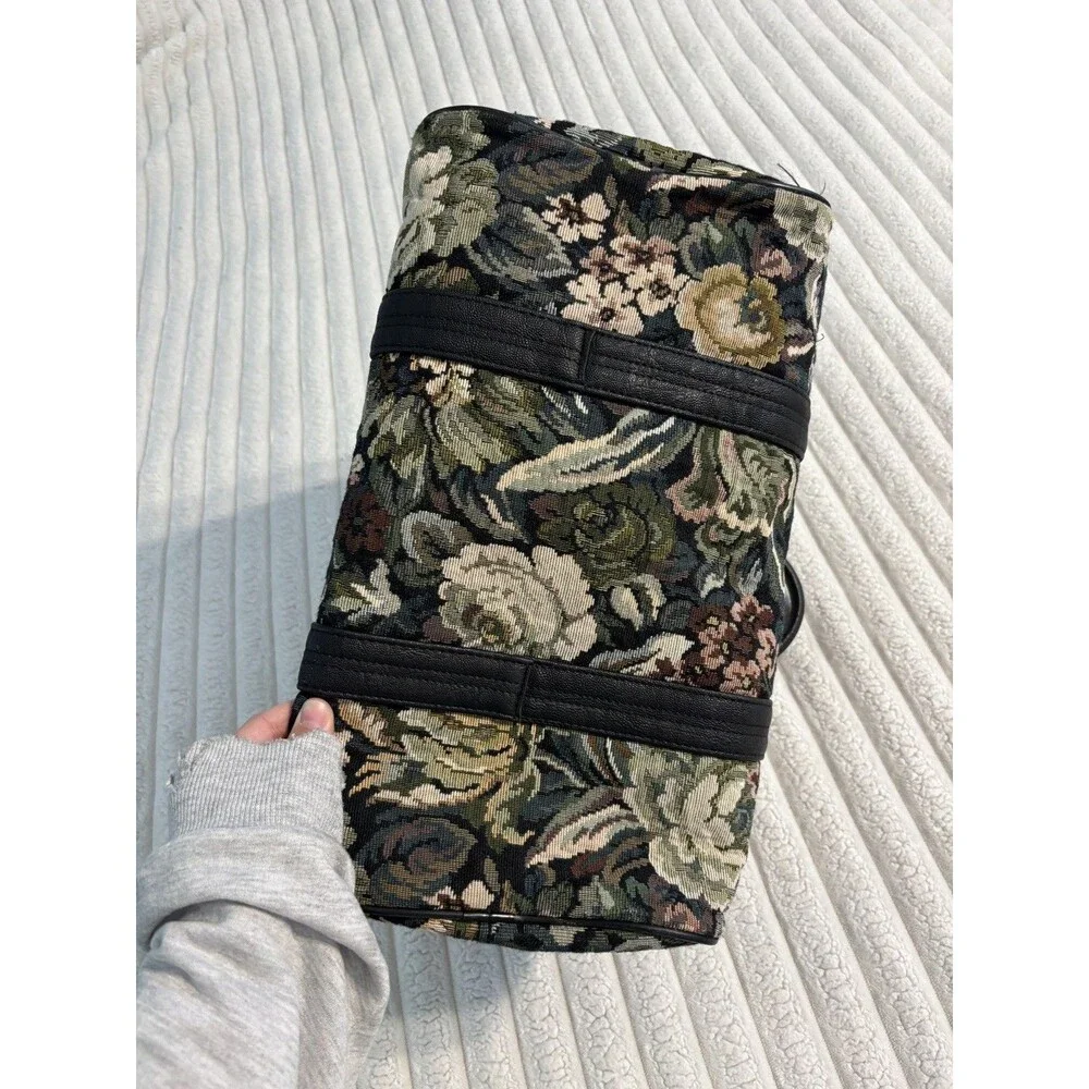 Vintage Marks & Spencer Tapestry Floral Mary Poppins Overnight Weekender Bag